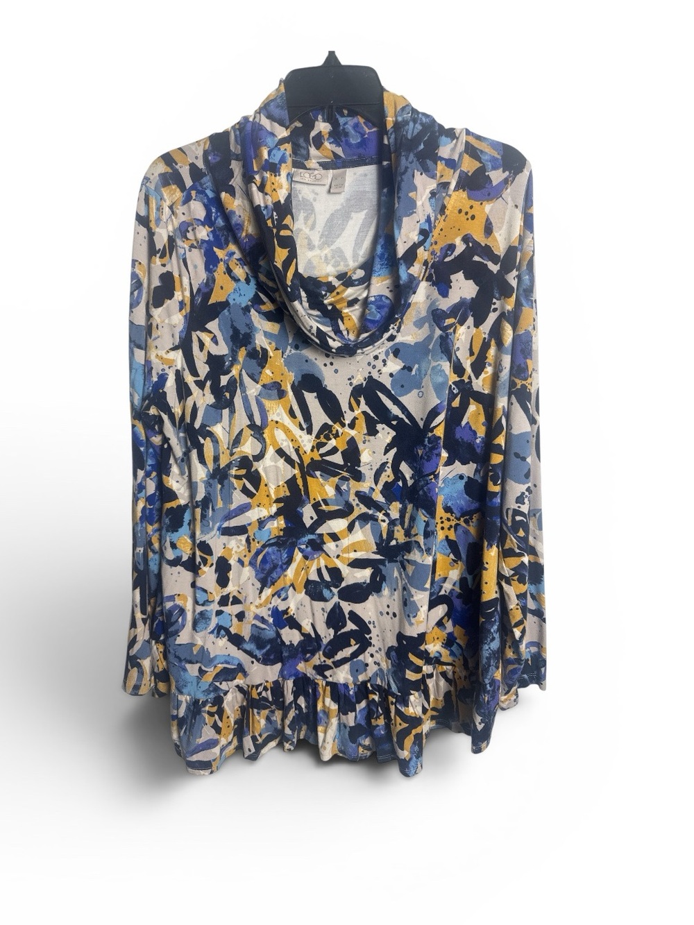 LOGO by Lori Goldstein Abstract Floral Top Tunic XL Wearable Art